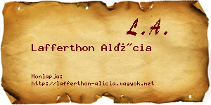 Lafferthon Alícia névjegykártya